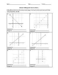 Students Will Determine The Domain And Range Of 14 Different Linear Functions From Gr Math Tutoring Activities Summer School Math Activities Summer School Math
