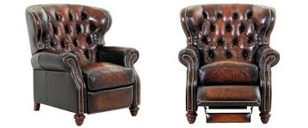 Arthur Chesterfield Leather Wingback Recliner Tufted Reclining Chair Leather Recliner Recliner Chair Recliner