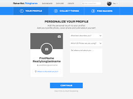 Thingiverse New User Onboarding Onboarding Users Describe Yourself