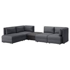 Vallentuna Mod Sofa 4 Seat W 3 Slpr Sections And Storage Hillared Murum Dark Gray Black Ikea In 2020 Modular Corner Sofa Vallentuna Corner Sofa