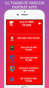 All11 Pro Free Gl Teams For Dream11 Halaplay Etc For Android Apk Download