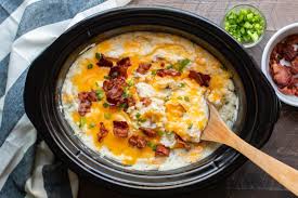 Slow Cooker Baked Potato Casserole The Magical Slow Cooker Recipe In 2020 Slow Cooker Baking Potato Casserole Baked Potato Casserole