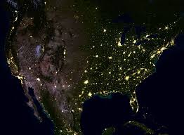 Earth At Night Nasa Night Lights Satellite Image Map Mural Satellite Image Map Map Murals Satellite Image