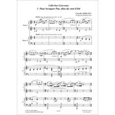 Debussy Pour Invoquer Pan Dieu Du Vent D Ete Partition Pour Deux Harpes