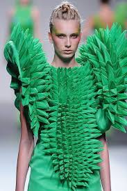 Avant Garde Green Fashion Geometric Fashion Fashion Sculptural Fashion