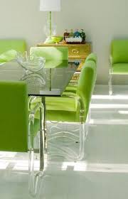 Love The Chairs And Brass Chest Of Drawers Home Decor Green Dining Chairs Interior