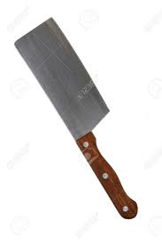 Couteau De Cuisine D Une Hache Pres Separement Sur Un Fond Blanc Banque D Images Et Photos Libres De Droits Image 17901350