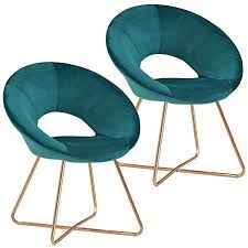Amazon Com Modern Chair Velvet Chairs Waiting Room Accent Chairs With Golden Metal Frame Arm Chairs Living Room Accent Chairs For Living Room Accent Chair Set