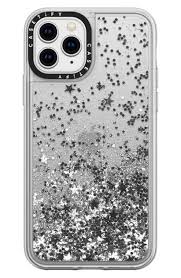Casetify Glitter Iphone 11 11 Pro 11 Pro Max Case In Silver Modesens Liquid Glitter Phone Case Glitter Iphone Glitter Phone Cases