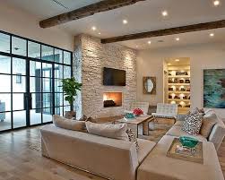 45 Attractive Modern Mediterranean Living Room Decorations Mediterranean Living Rooms Feature Wall Living Room Living Room Modern