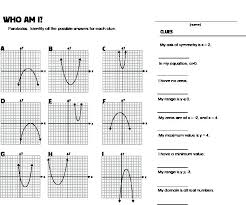 Domain And Range Graph Worksheet With Answers Unique Who Am I Quadratics Quadratics Solving Quadratic Equations Practices Worksheets