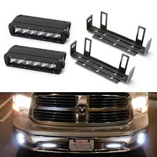 Lower Bumper Led Light Bar Kit For 2011 18 Dodge Ram 1500 2 30w High Power Cree Led Lightbars Tow Hook Opening Area Brackets Wiring Switch Led Light Bars Dodge Ram