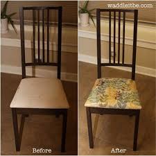 Chair Before After Reupholster Chair Dining Ikea Dining Chair Recovering Chairs