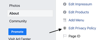 Privacy Policy For Facebook Pages
