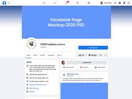 Facebook Page Mockup 2020 Psd Psdfreebies Com Facebook Page Mockup Facebook Mockup Mockup