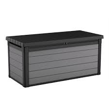 Keter Premier 150 Gal Resin Deck Box 240303 The Home Depot Resin Deck Box Resin Outdoor Storage Patio Storage