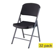 Lifetime Folding Chairs 80061 Black Seat And Back 32 Pack Folding Chair Plastic Folding Chairs Padded Folding Chairs