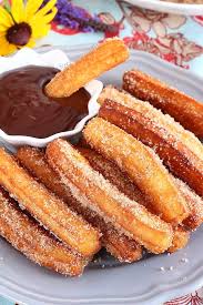 Homemade Churros With Chocolate Dip Sauce Recipe Homemade Churros Food Churros Recipe