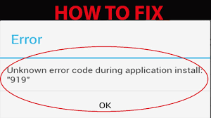 How To Fix Unknown Error Code During Application Install 919 On Google Play Store Error Code Coding Fix It