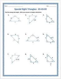 Learn vocabulary, terms and more with flashcards, games and other study tools. Special Right Triangles 45 45 90 Practice Worksheet By Dr Pepper Lover