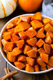 Maple Roasted Sweet Potatoes Recipe Easy Sweet Potatoes Baked Sweet Potatoes Swe Sweet Potato Recipes Roasted Roasted Sweet Potatoes Cubed Sweet Potatoes