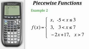 Ti Calculator Tutorial Graphing Piecewise Functions Youtube
