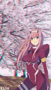 Stylistic Real Photo Glitch Zero Two From Darling In The Franxx Anime Wallpaper Cool Anime Wallpapers Darling In The Franxx