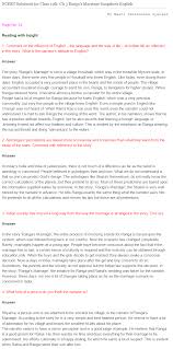 Ncert Solutions For Class 11 English Snapshots Ranga S Marriage English Snapshots Marriage