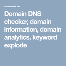 Domain Dns Checker Domain Information Domain Analytics Keyword Explode