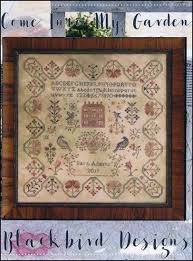 Come Into My Garden By Blackbird Designs Cross Stitch Chart Etsy In 2020 Cross Stitch Sampler Patterns Moon Cross Stitch Blackbird Designs