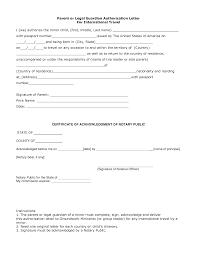 Guardianship Letter Sample And Legal Child Travel Consent Form Legal Guardianship Guardianship