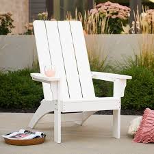 Modrn Glam Adirondack Chair White Walmart Com Adirondack Chair Outdoor Design Outdoor Decor
