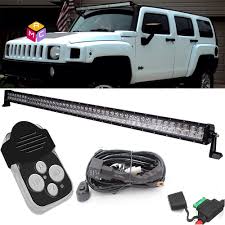 Led Light Bar Spot Flood For Hummer H3 1 Lead Remote Control Wiring Switch Kit Macauto Led Light Bars Led Lights Bar Lighting