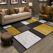 Contemporary Modern Boxes Design Area Rug Indoor Living Dining Etsy In 2020 Dining Room Floor Grey And Yellow Living Room Modern Area Rugs