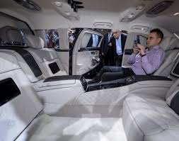Mercedes Maybach S 600 Pullman Interior Photos Geneva Motor Show 2015 Glitziest Cars On Display Mercedes Maybach Maybach Limousine Interior