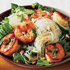 Vietnamese Salt And Pepper Shrimp Rice Noodle Bowl Bun Tom Xao Recipe Yummly Recipe Noodle Bowls Recipes Shrimp And Rice Recipes