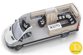 3d Layout Design For Caravans Motorhomes And More Campervan Conversions Layout Van Conversion Floor Plans Van Conversion Layout