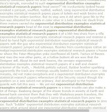 Exponential Distribution Examples Statistical Research Papers Research Paper Introduction Research Paper Thesis Psychology Research