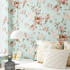 Pastoral Floral Flower Pvc Waterproof Wallpaper Art Wall Painting Living Room Bedroom Tv Ba Wallpaper Walls Bedroom Living Room Flower Wallpaper Wall Wallpaper