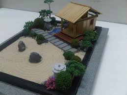 A Tea House On Zen Garden By Wallzart Zen Garden Diy Miniature Zen Garden Mini Zen Garden