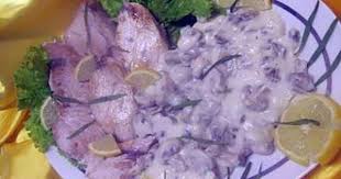 Espadon En Sauce Blanche Et Champignons Recette Sauce Blanche Espadon Champignon