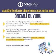 Açık öğretim fakültesi (aöf) kayıt yenileme tarihleri 23 ekim cuma günü sona erdi. Son Dakika Aof Final Sinav Duyurusu Yayimlandi