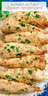 Marinated Baked Chicken Tenderloins Olga In The Kitchen In 2020 Baked Chicken Tenderloins Baked Chicken Chicken Tenderloin Recipes