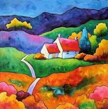 Gilian Mowbray Art Painting Colorful Art