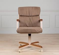 Aw Furniture Casual Dining Cushion Swivel And Tilt Rolling Caster Chair Rolling Casters Makes It Easy To Move Brown Cushions Caster Chairs Upholstered Chairs