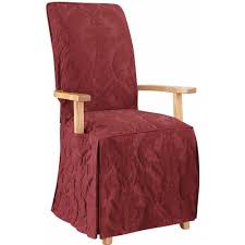 Dining chair cover spandex elastic pastoral print modern slipcovers furniture cover kitchen popular banquet chair with arms of good quality and at affordable prices you can buy on aliexpress carries many banquet chair with arms related products, including car led panel voltage. Sure Fit Matelasse Damask Arm Long Dining Chair Slipcover Walmart Com Walmart Com