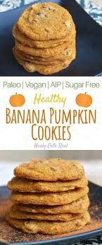Healthy Banana Pumpkin Cookies Aip Paleo Vegan Recipe In 2020 No Sugar Added Recipe Pumpkin Cookie Recipe Vegan Sugar