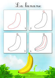 Apprendre Dessiner Fruit Banane Jpg 1400 1980 Art Drawings For Kids Drawing For Kids Easy Drawings
