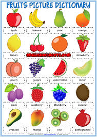 Fruits Esl Printable Picture Dictionary Worksheet For Kids Fruits For Kids Kids Worksheets Printables Fruit Picture
