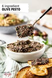Olive Pesto Recipe In 2020 Olive Pesto Canapes Recipes Tapas Recipes